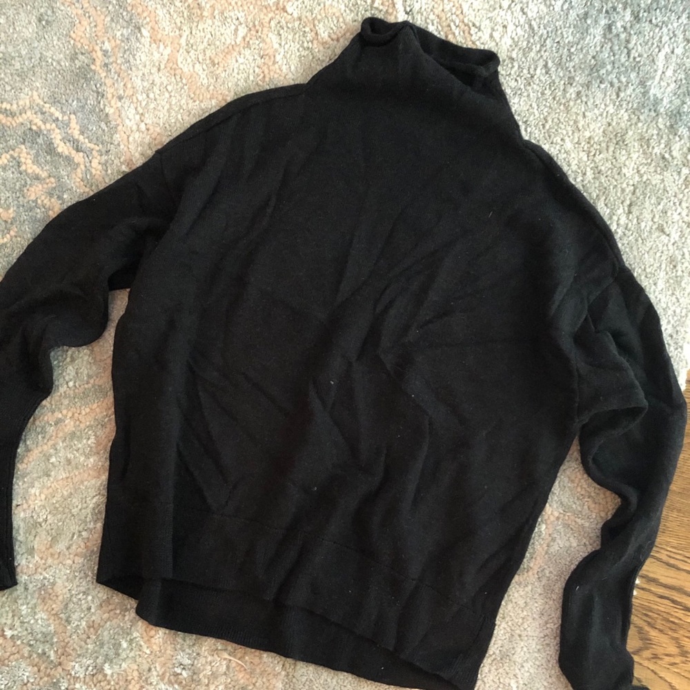 Black turtleneck sweater